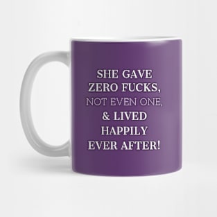 Zero Fucks Given Funny Sarcastic adult women's design Mug